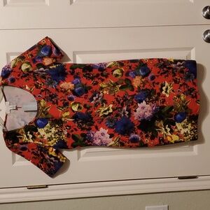 Floral bodycon mini dress 2X NWT